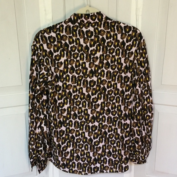 Diane Von Furstenberg Leopard Print Blouse - Brown and Pink - Picture 11 of 16